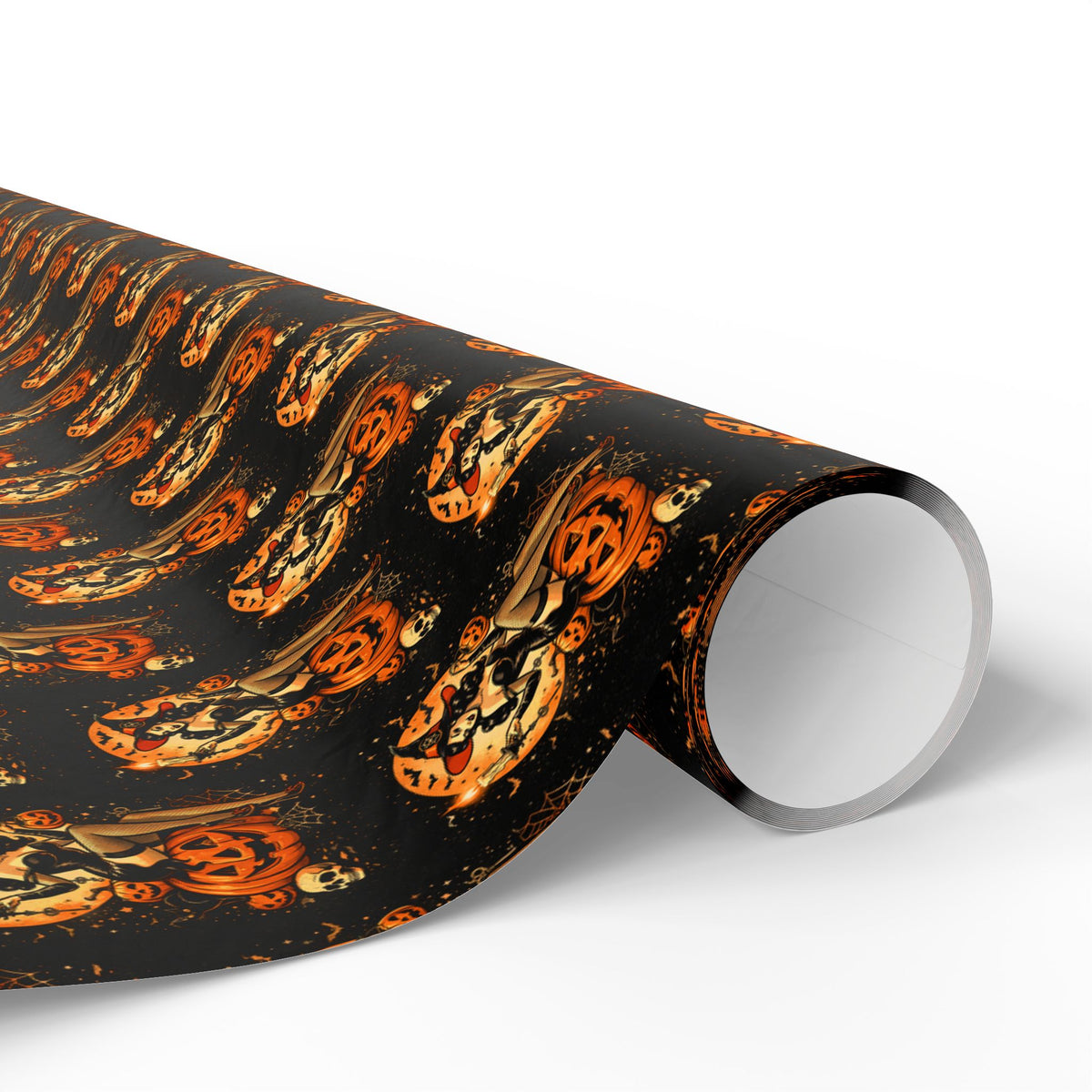 Pumpkin Spell Siren Vintage Retro Pinup Witch Wrapping Paper