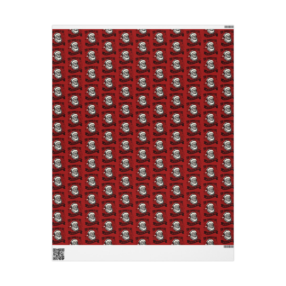Santa's Sack Naughty Christmas Wrapping Paper