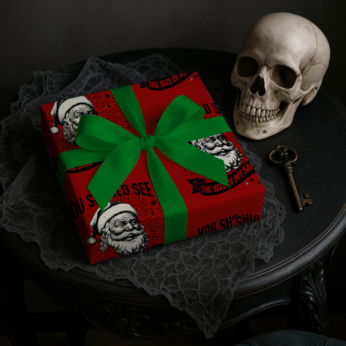 Santa's Sack Naughty Christmas Wrapping Paper