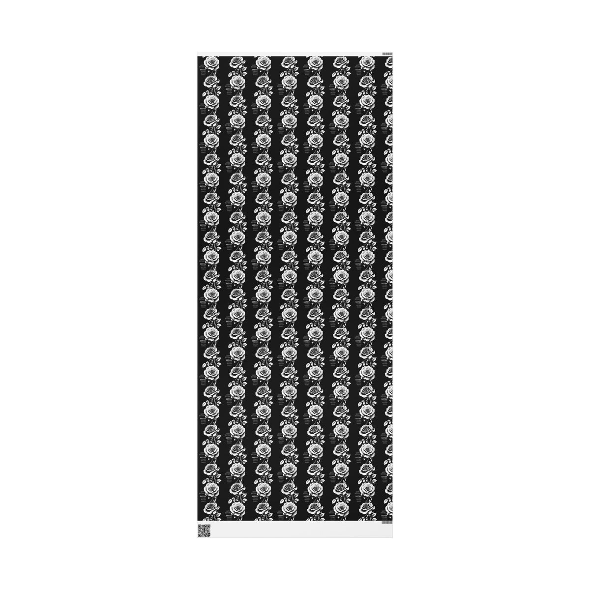 Birthday Rose from Satan Black & White Gothic Wrapping Paper