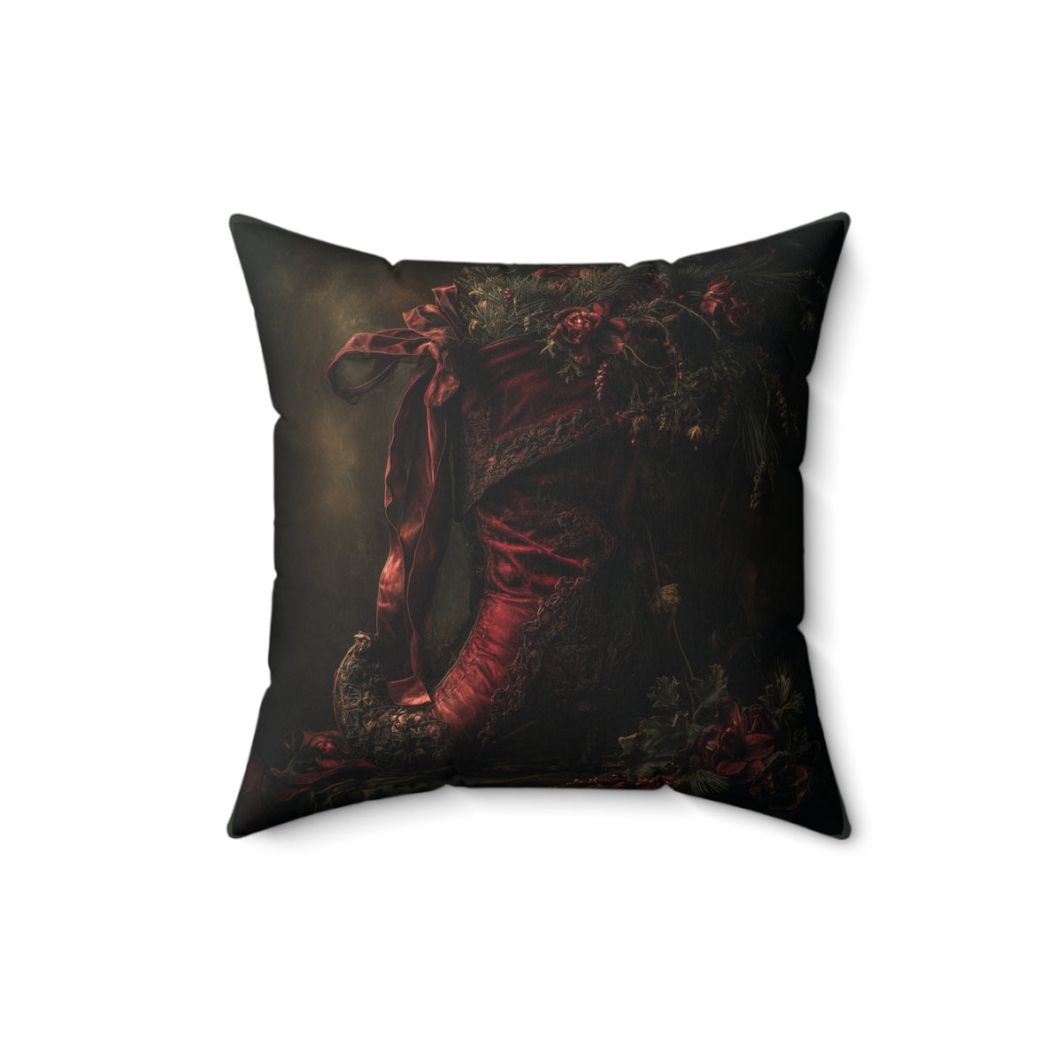 The Scarlet Stocking | Gothic Decorative Pillow