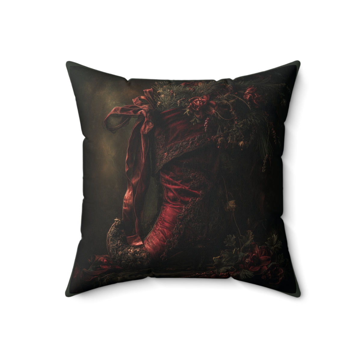 The Scarlet Stocking | Gothic Decorative Pillow