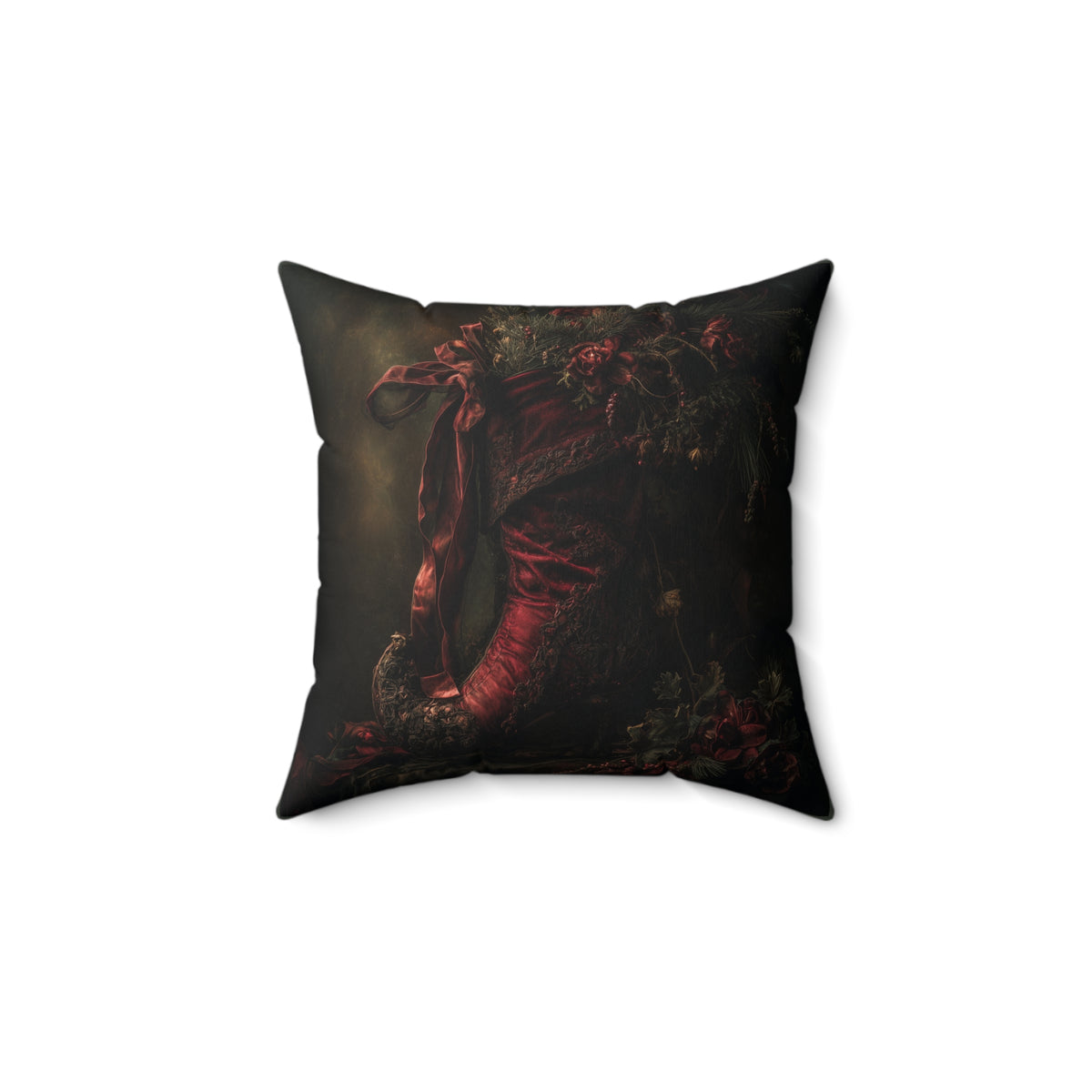 The Scarlet Stocking | Gothic Decorative Pillow