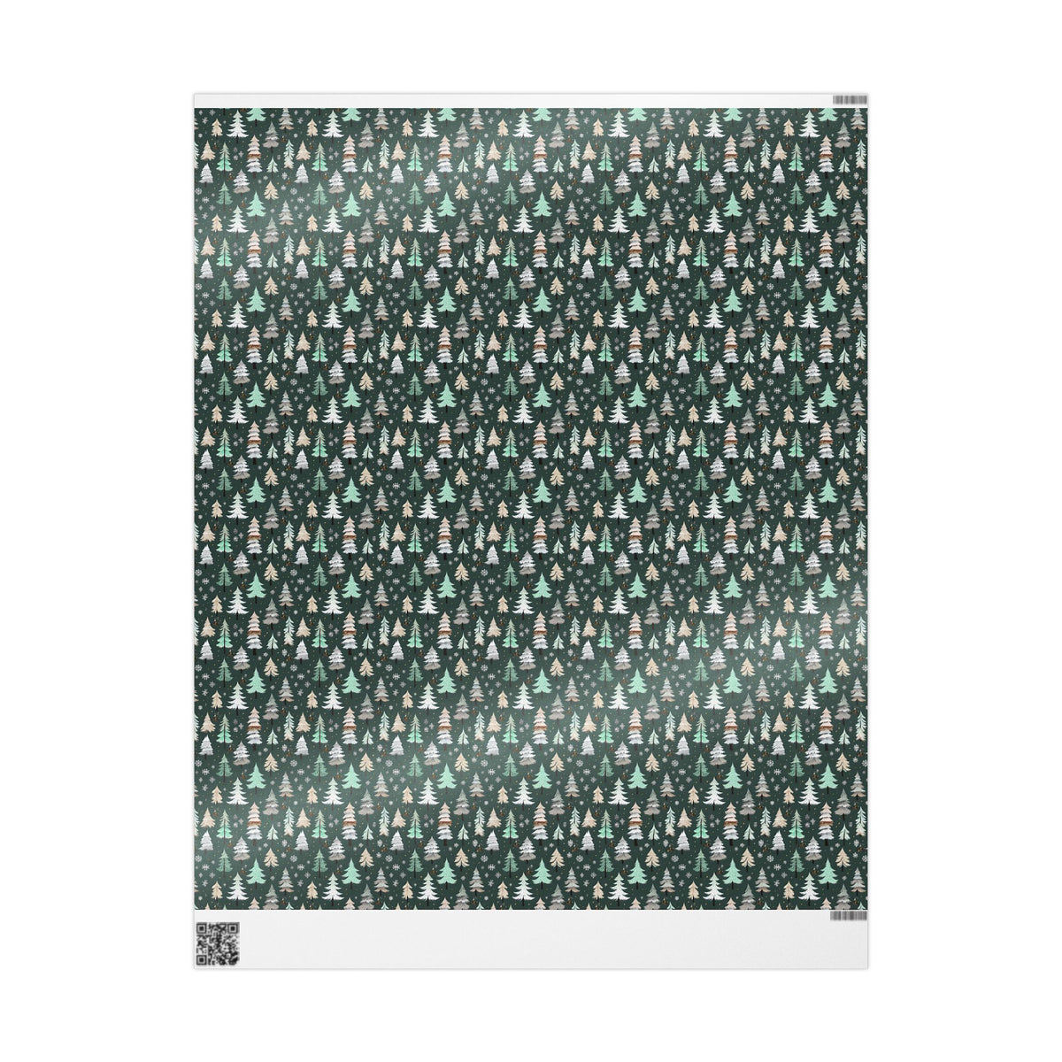 Serial Killer in the Woods Snow Forest Holiday Wrapping Pape