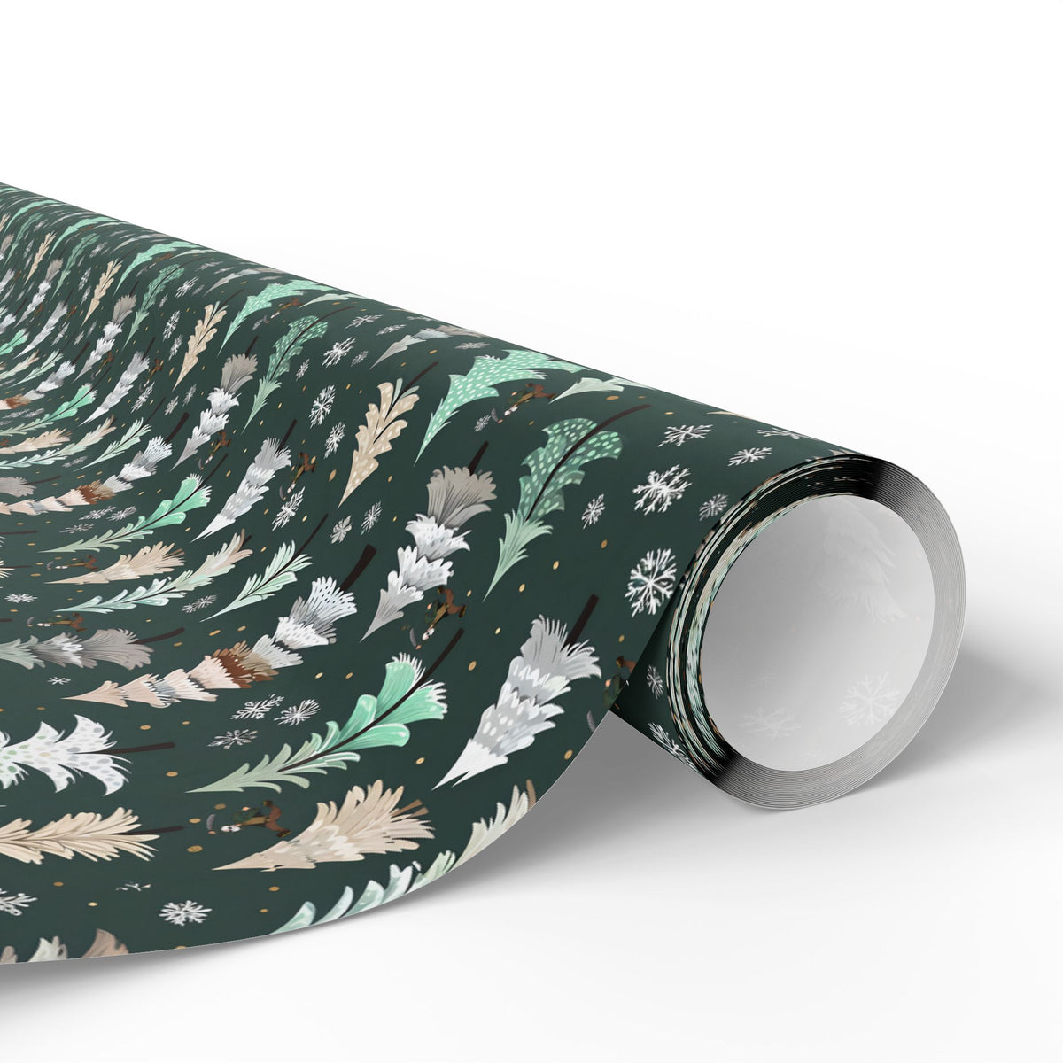 Serial Killer in the Woods Snow Forest Holiday Wrapping Pape