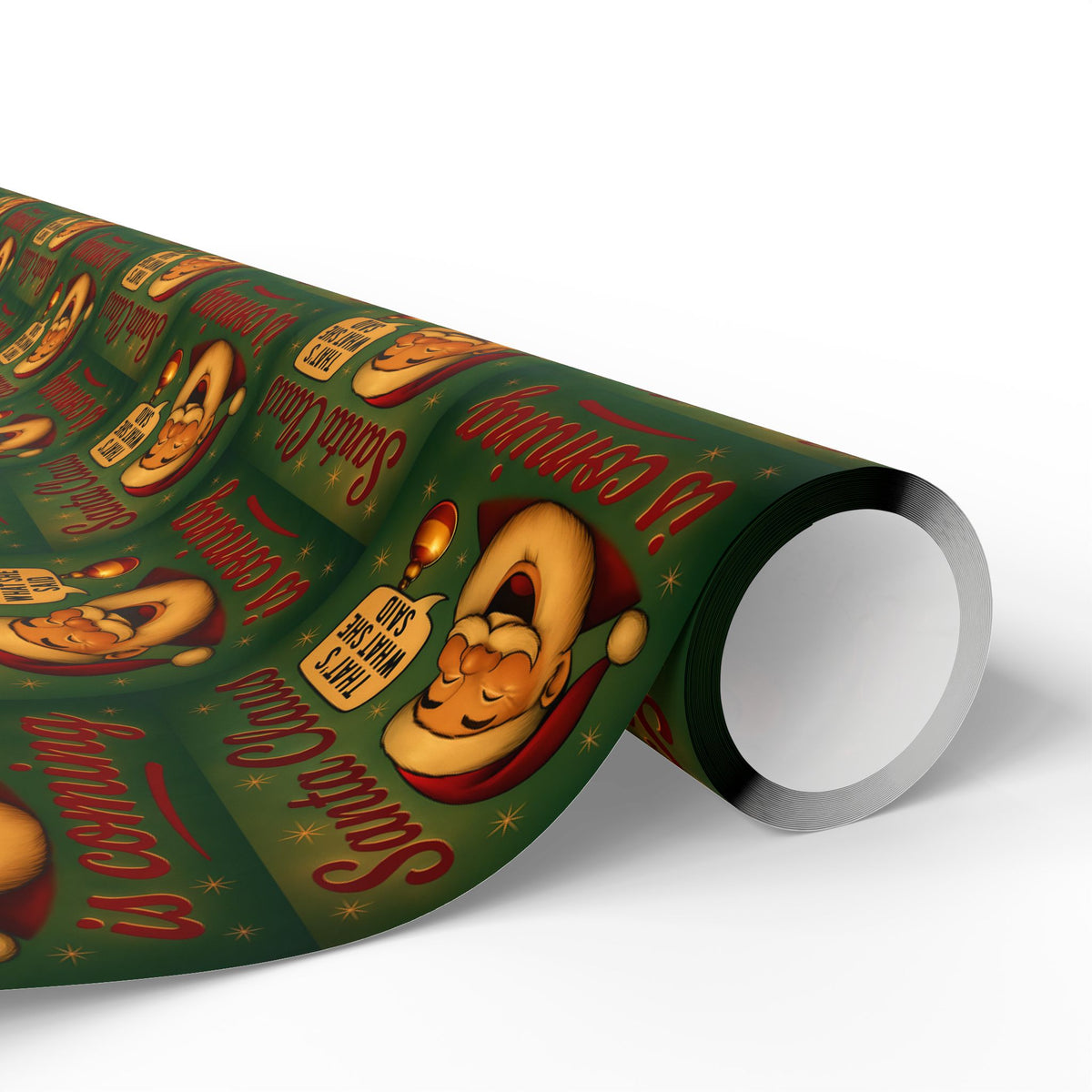 Santa Claus is Coming (That’s What She Said) Naughty Christmas Wrapping Paper