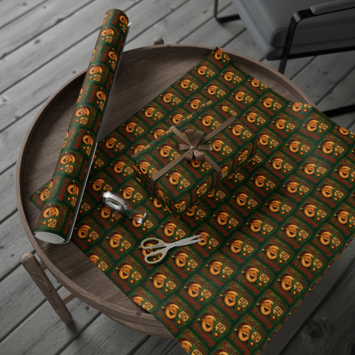 Santa Claus is Coming (That’s What She Said) Naughty Christmas Wrapping Paper