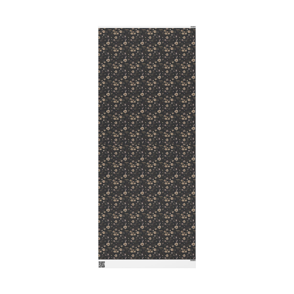 Spider Romance Black Victorian Elegant Floral Wrapping Paper