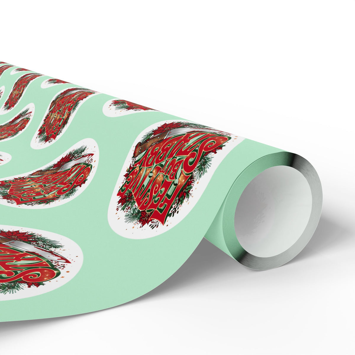 Festive But Stabby Slasher Christmas Wrapping Paper