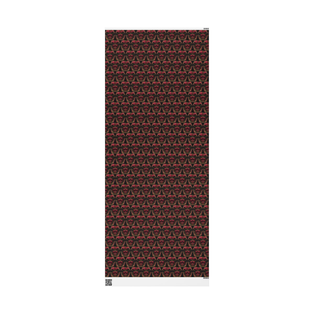 Tied With Devotion Cherry & Bow Dark Romance Gothic Valentines Wrapping Paper