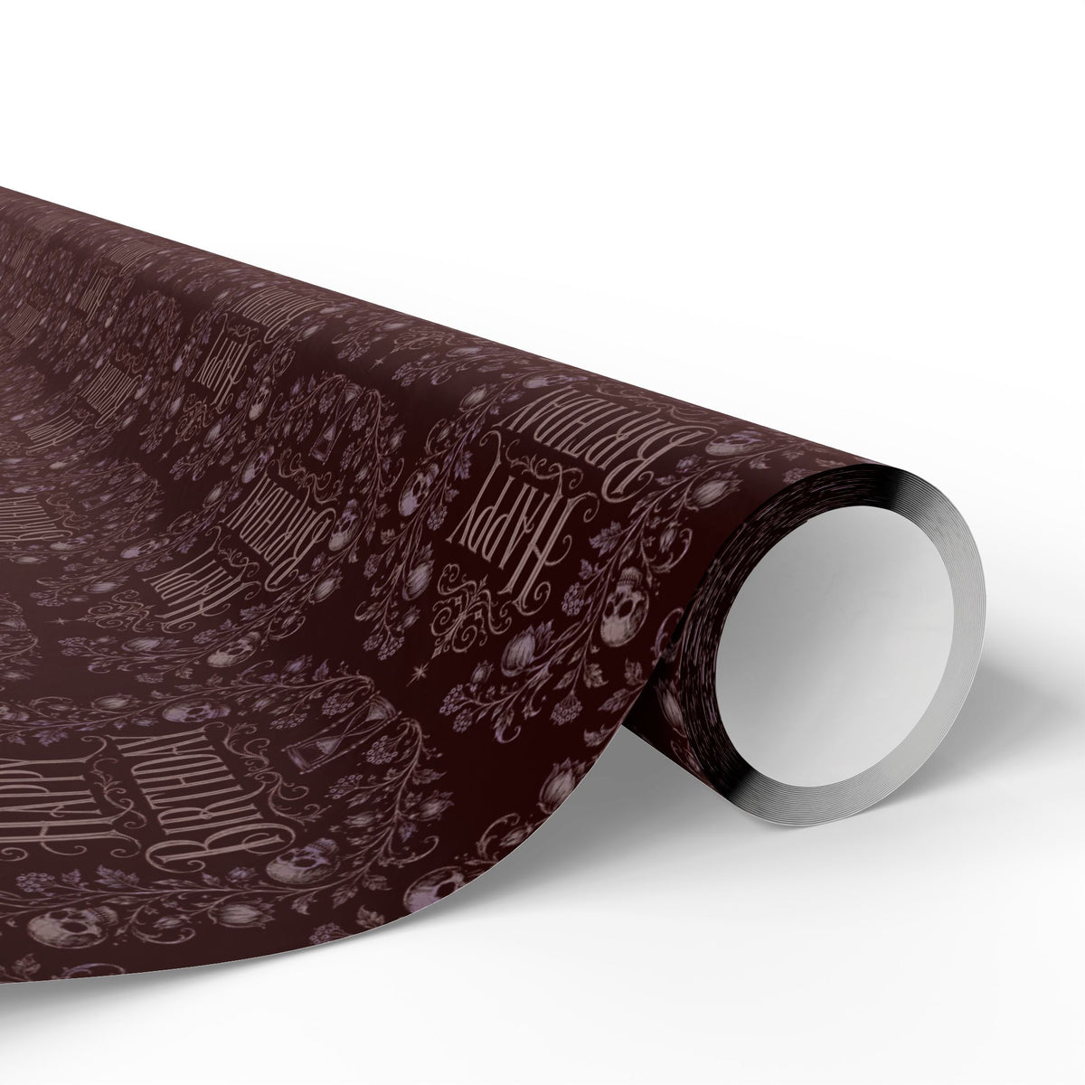 Till Death Do We Celebrate Gothic Poe Inspired Floral Birthday Wrapping Paper
