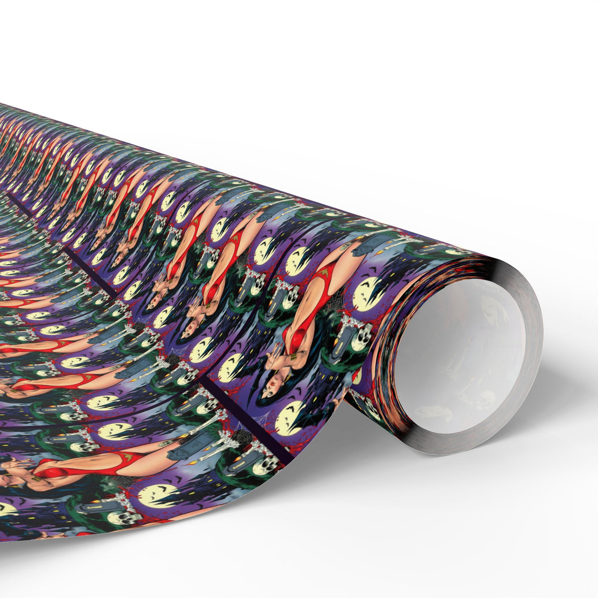 Vampressa of the Blood Moon Retro Vampire Comic Wrapping Paper