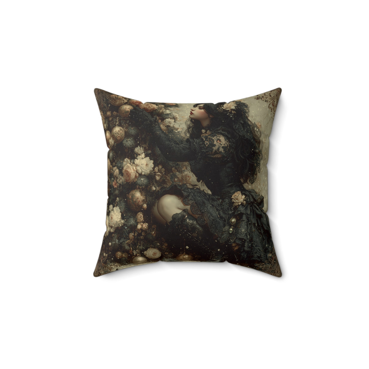 Velvet Eve | Gothic Holiday Decorative Pillow