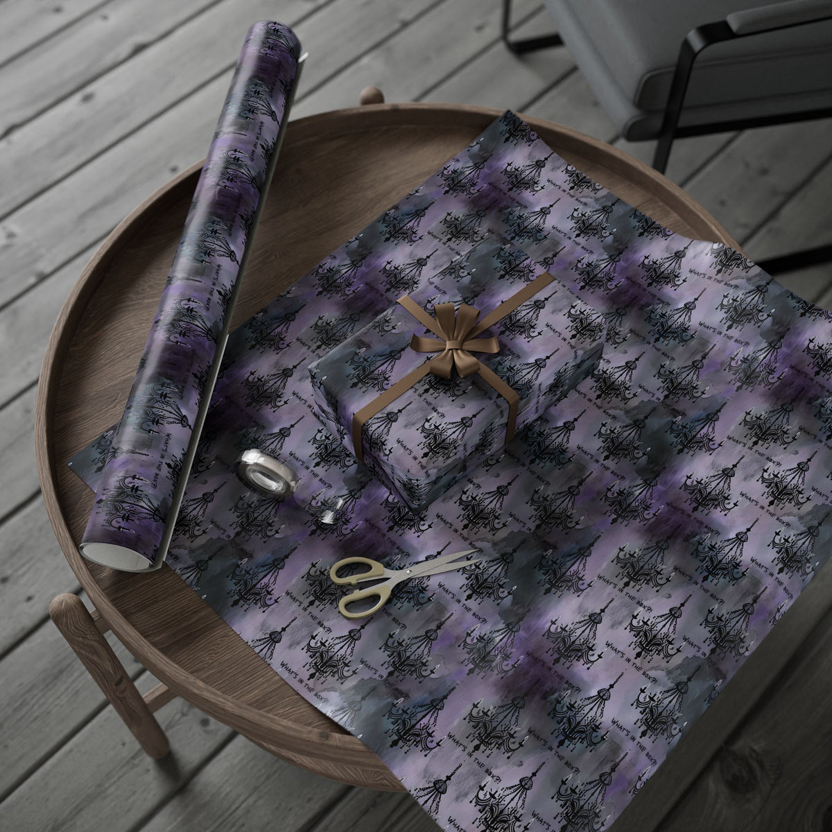 What's in the Box?! Horror Dark Humor Wrapping Paper