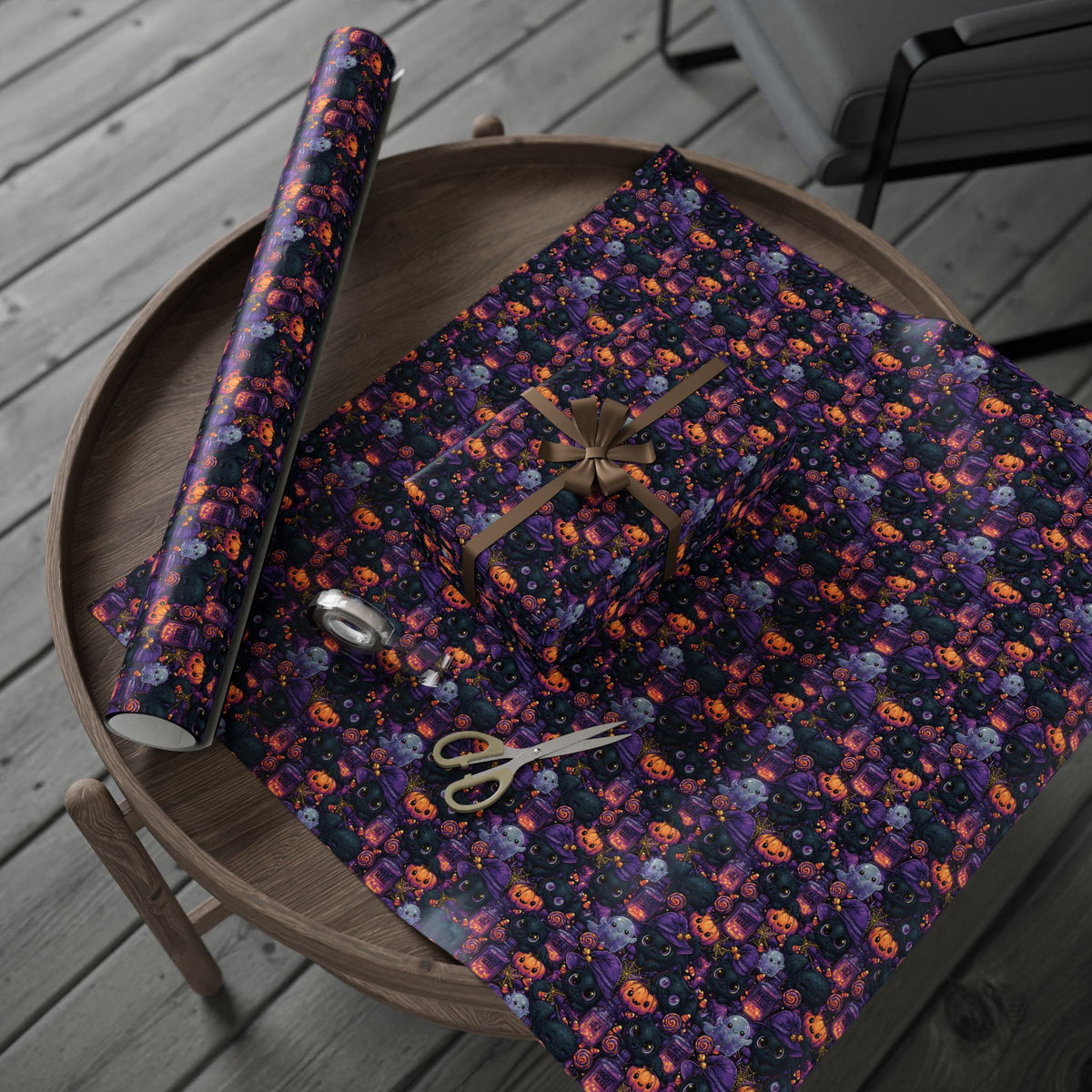 Whiskers and Witchcraft Whimsigoth Wrapping Paper