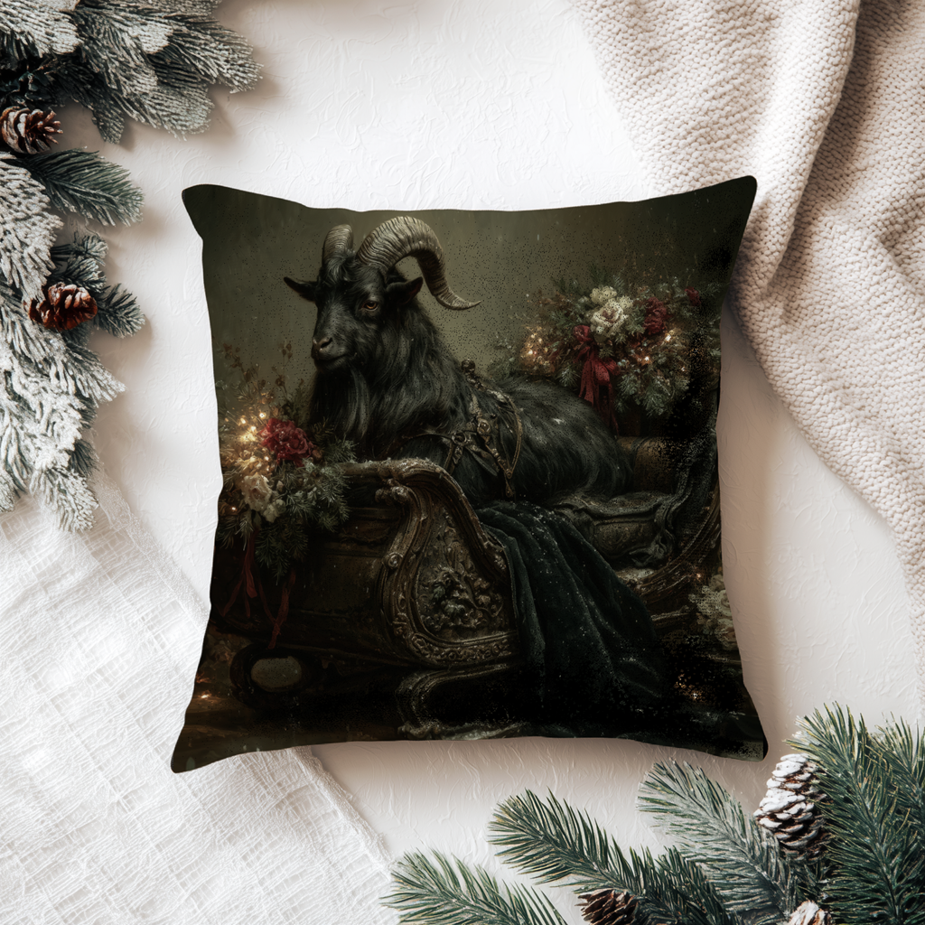 The Yule Beast | Gothic Christmas Pillow