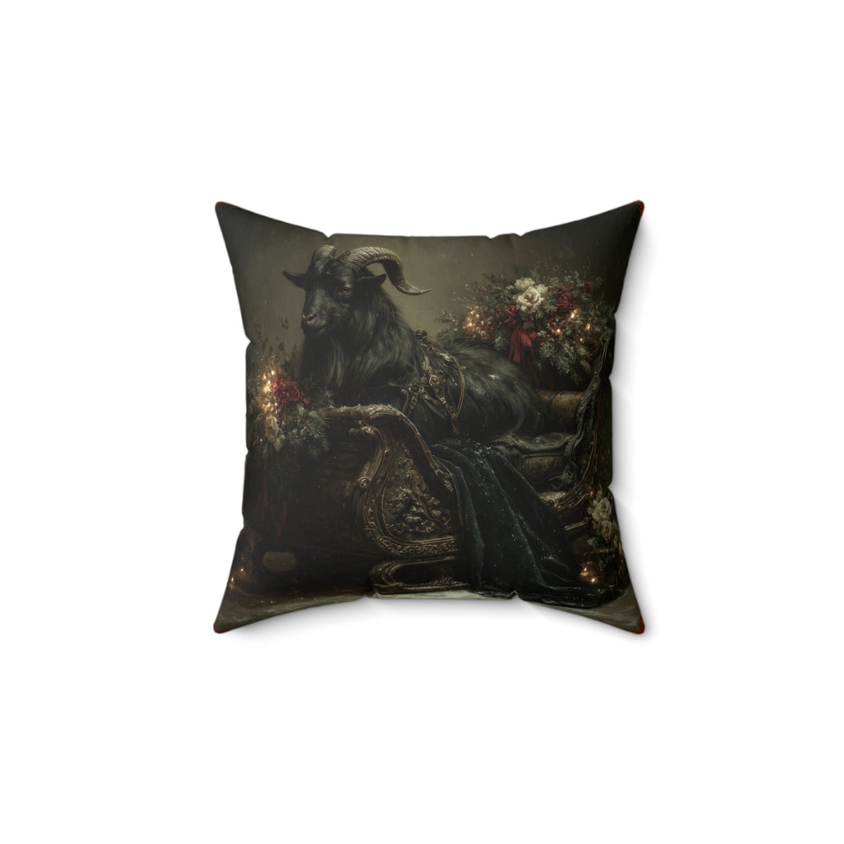 The Yule Beast | Gothic Christmas Pillow