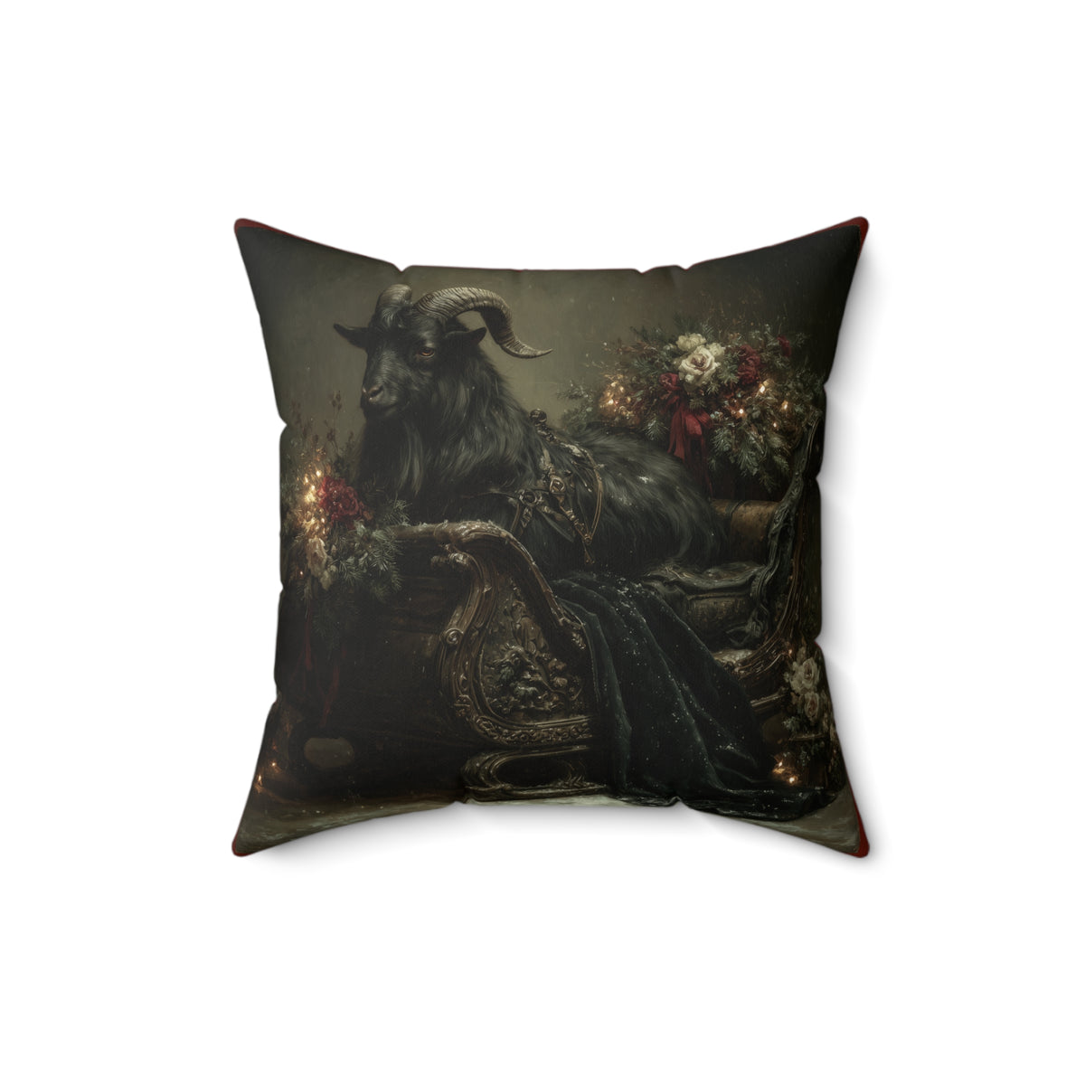 The Yule Beast | Gothic Christmas Pillow