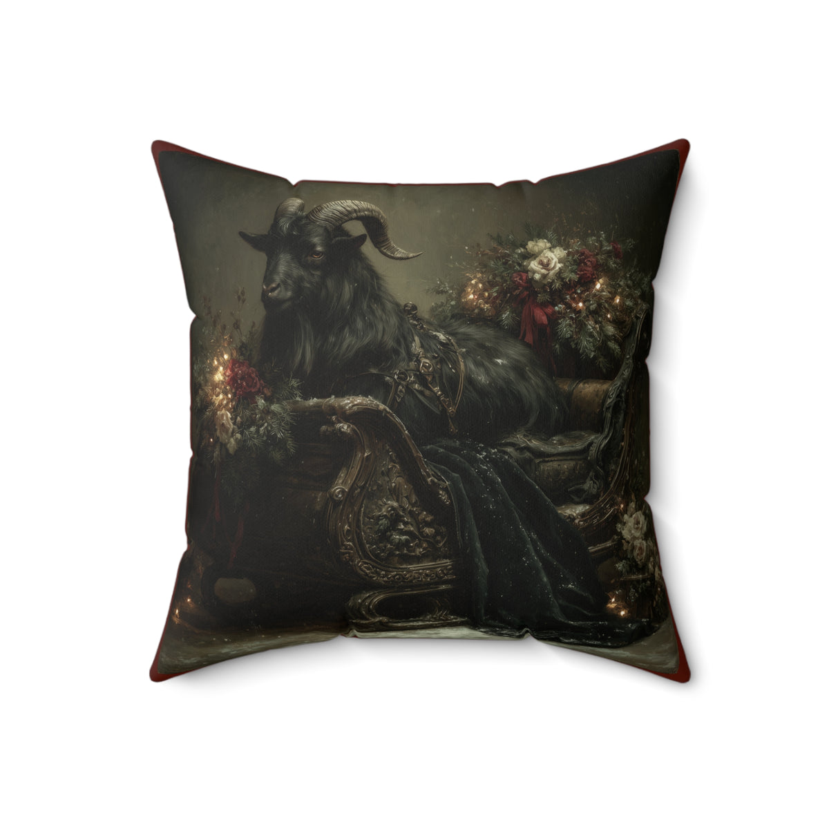 The Yule Beast | Gothic Christmas Pillow