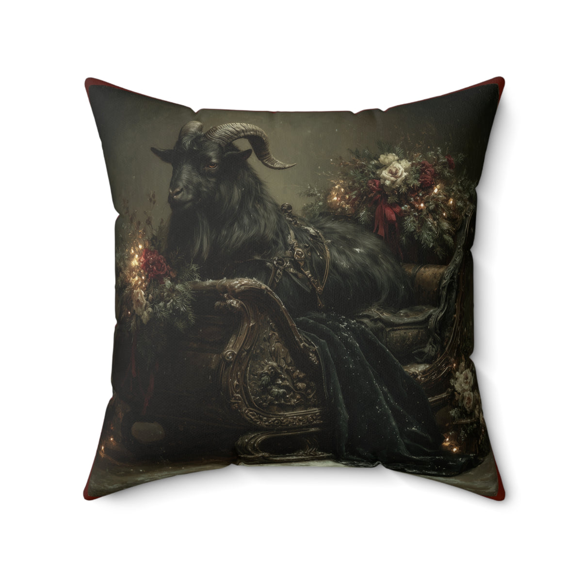 The Yule Beast | Gothic Christmas Pillow